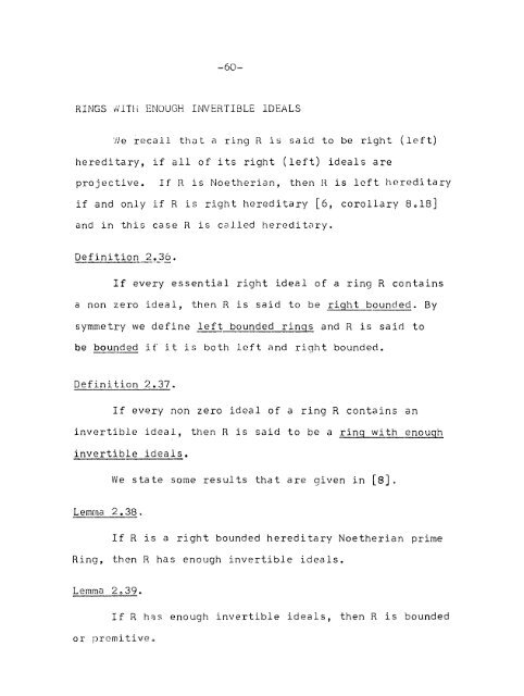 Studies in Rings generalised Unique Factorisation Rings