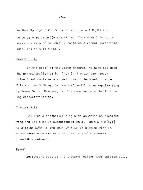 Studies in Rings generalised Unique Factorisation Rings