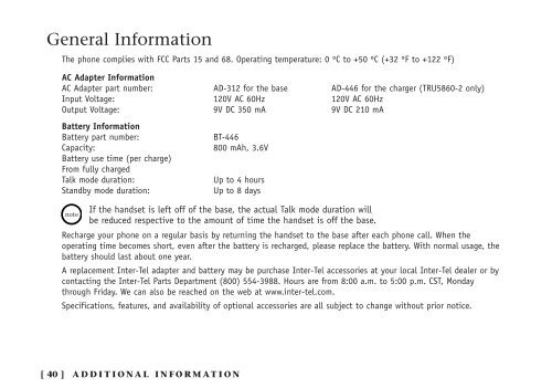 INT1100 User Guide - Mitel Edocs