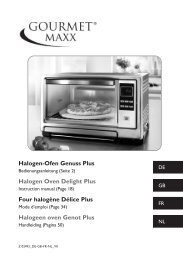 Halogen-Ofen Genuss Plus Halogen Oven Delight Plus Four ...