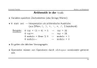 Arithmetik in der tcsh - Universität Potsdam