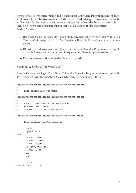 SPIM-Tutorium 1 - Institut für Informatik