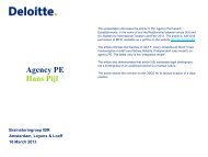 Agency PE Hans Pijl - Deloitte - Deloitte