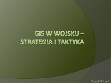 GIS w wojsku – strategia i taktyka