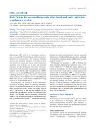 Risk factors for osteoradionecrosis after head and neck radiation: a ...