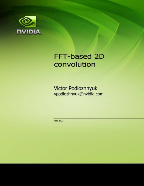 FFT-based 2D convolution - Nvidia