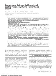 Comparisons Between Sublingual and Gastric Tonometry During ...