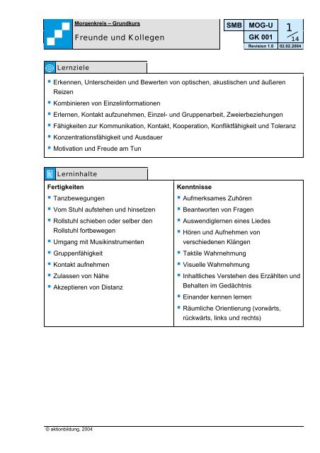 aktionbildung Unterweisungsmaterial