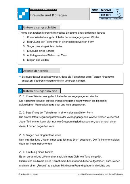 aktionbildung Unterweisungsmaterial