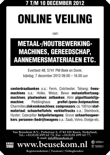 ONLINE VEILING - Veiling - Van Beusekom