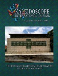 Kaleidoscope International Journal Fall 2013 - Boston College