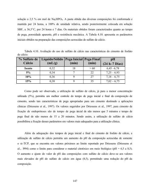 Desenvolvimento de Cimento de Fosfato de Cálcio Reforçado por ...