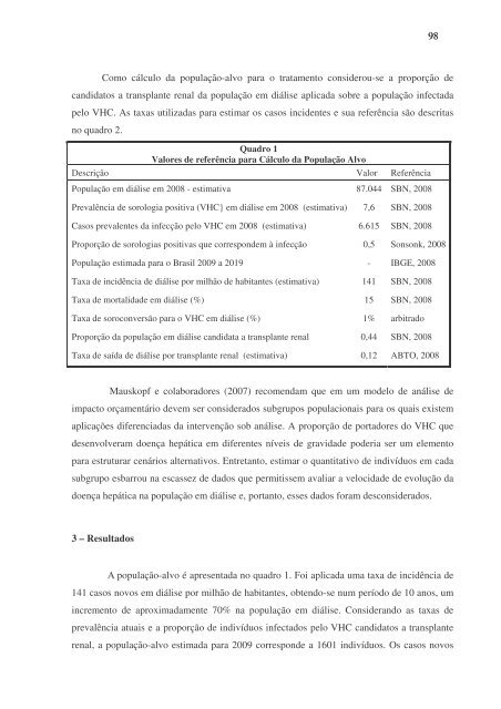 Custo-efetividade do tratamento da infecção pelo vírus da hepatite ...