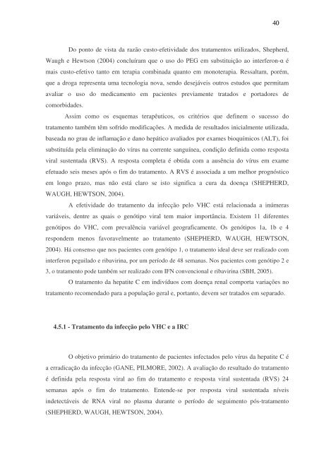 Custo-efetividade do tratamento da infecção pelo vírus da hepatite ...