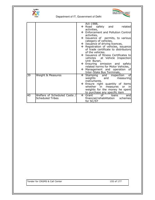 Click to Download the Tender Document for CRGMS & Call Centre.