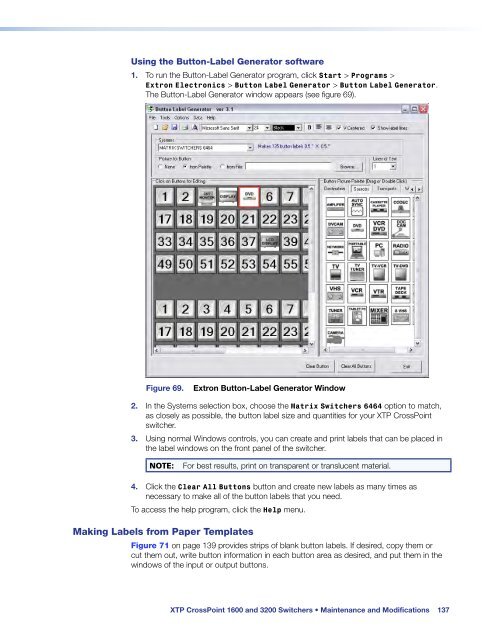 Extron XTP CrossPoint 1600 and 3200 ... - Extron Electronics