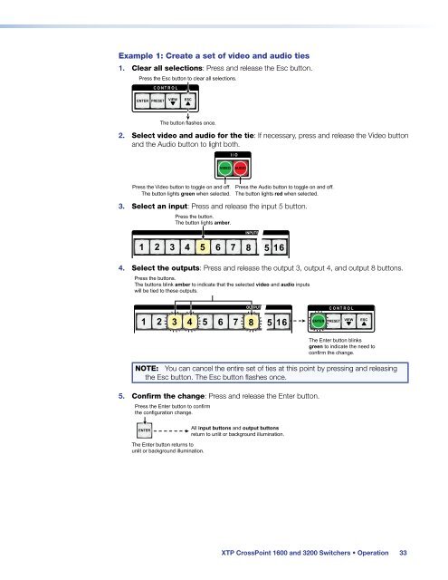 Extron XTP CrossPoint 1600 and 3200 ... - Extron Electronics