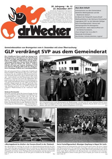 GLP verdrängt SVP aus dem Gemeinderat - DigiBern