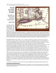 Sarah Kemble Knight on Connecticut, 1704-1705 - National ...