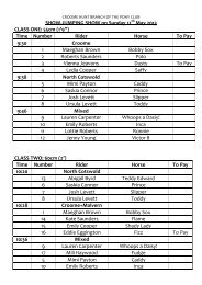SHOW-JUMPING SHOW on Sunday 12 May 2013 CLASS ONE ...