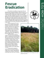 Fescue Eradication - Kentucky Department of Fish and Wildlife ...