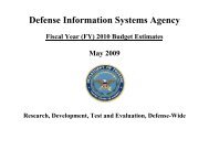 Defense Information Systems Agency - Office of the Under Secretary ...