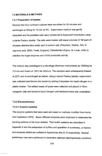 in vitro culture and isoenzyme analysis of giardia lamblia