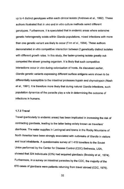 in vitro culture and isoenzyme analysis of giardia lamblia