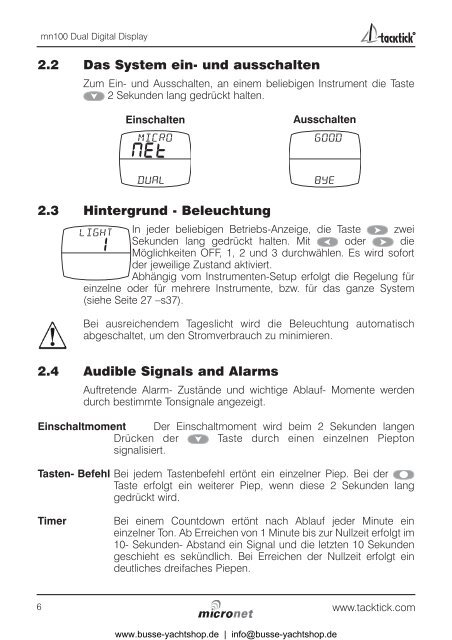 Handbuch - Busse Yachtshop