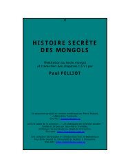 Histoire secrte des Mongols - Les Classiques des sciences sociales ...