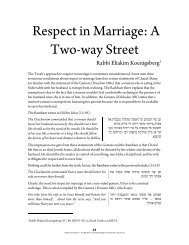 Respect in Marriage: A Two-way Street - YU Torah Online