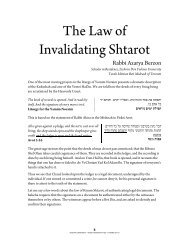 The Law of Invalidating Shtarot - YU Torah Online