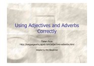 Using Adjectives and Adverbs Correctly