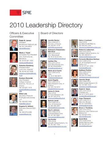 2010 Leadership Directory - DTU Orbit