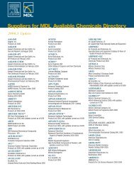 List of ACD Suppliers