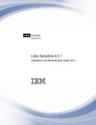 Lotus Sametime: Installation and Administration Guide Part 1 - IBM