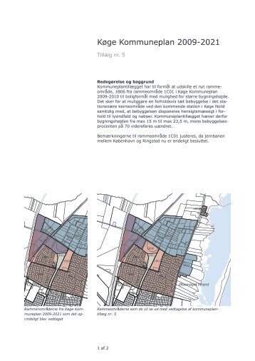 Kommuneplantillæg nr. 5 - Køge Kommune