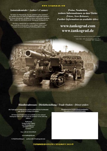 CATALOGUE - TANKOGRAD Publishing - Verlag Jochen Vollert