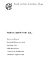 Rechenschaftsbericht 2012 - sz.kath.ch