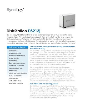 DiskStation DS213j - Synology