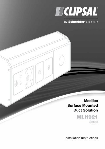 Installation Instructions - F2369/01 - MLH921 Series ... - Clipsal