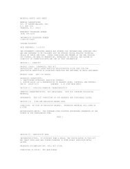 material safety data sheet wampole laboratories div. of carter ...