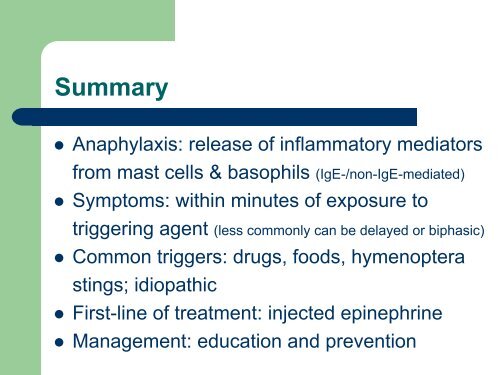 Immunotherapy Safety for the Primary Care ... - U.S. Coast Guard