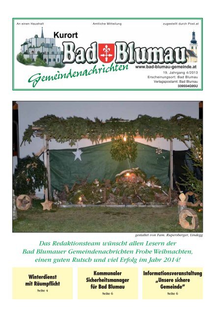 Gemeindezeitung vom Dezember 2013