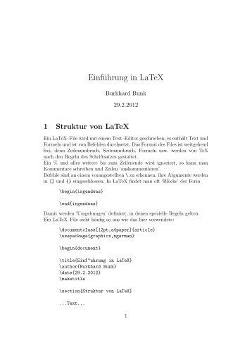 Einführung in LaTeX - Www-com.physik.hu-berlin.de