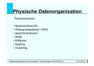 Physische Datenorganisation - TUM