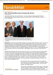 Wiegard macht Theater Ein Wirtschaftsweiser kriegt die Krise ...