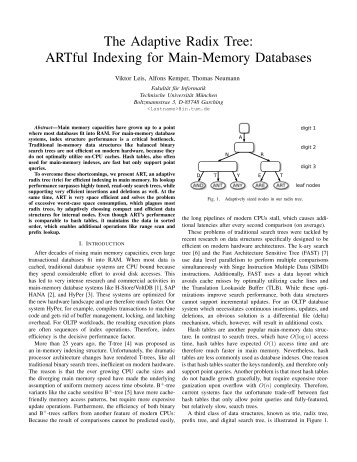 The Adaptive Radix Tree: ARTful Indexing for Main-Memory ...