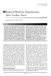 Induced Moderate Hypothermia After Cardiac Arrest - American ...