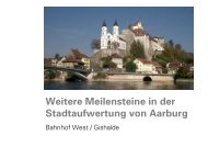 Weitere Meilensteine in der Stadtaufwertung von Aarburg